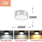 Lampe led downlight 3w 5w 10w 15w 25w blanc noir moderne minimaliste montage