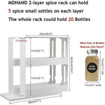 étagère épices rotative blanche moderne niveaux réutilisable fixations adhésives condiments médicaments kitchen organizers