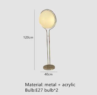 lampe sol moderne sphères translucides blanc câble électrique interrupteur tactile 16 20w led 10