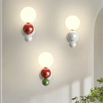 applique murale moderne sphères colorées blanc rouge vert éclairage quotidien fixée mur nordique