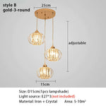 Suspension lumineuse moderne or noir lumières transparentes câbles suspendus chambre salon