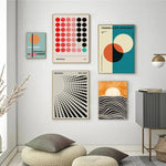 Affiche sans cadre design Bauhaus vert clair