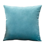 housse coussin carrée velours uni canapé salon décoration maison 45x45cm