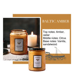 bougies parfumées soja aromathérapie gris métallisé dentelle élégantes decoration maison sérénité Baltic Amber Misty