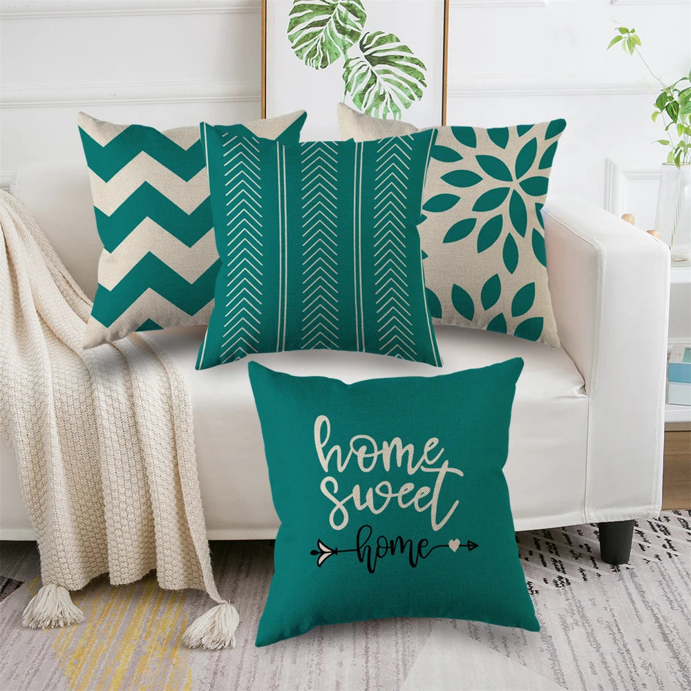 taies d'oreillers fleur motif floral moderne coussins décoratifs couleurs chaudes intérieur chaleureux decoration maison