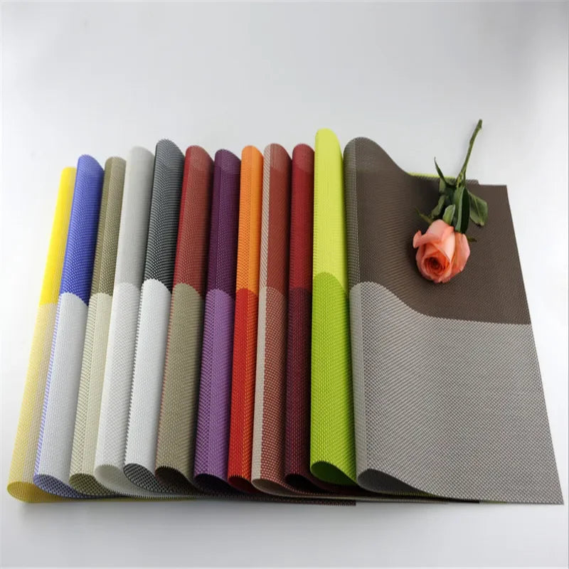 serviettes table tissées modernes bleu vert rouge opaques durables