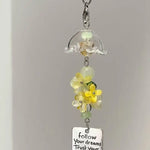 boucles d'oreilles fleurs pompons peluche plaque métallique gravée chic romantique transparent vert bleu orange