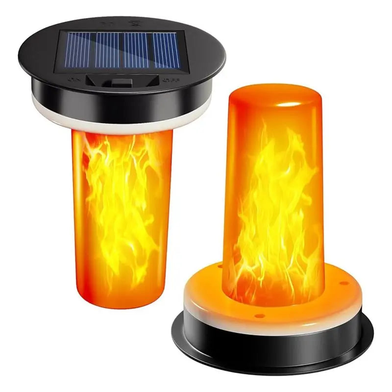 lampe solaire rechargeable flamme orange moderne pièce rechange tringle fixée accessoire éclairageextérieur étanche lotde2