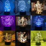 Collection de lampes animees dans differentes couleurs d'emission