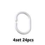 anneaux rideau moderne blanc opaques 24 pièces plastique drapé suspension chambre