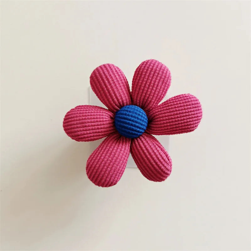 fleur décorative adhésive moderne rose roseclair beige bleu bleumarine rosfonce rayures horizontales