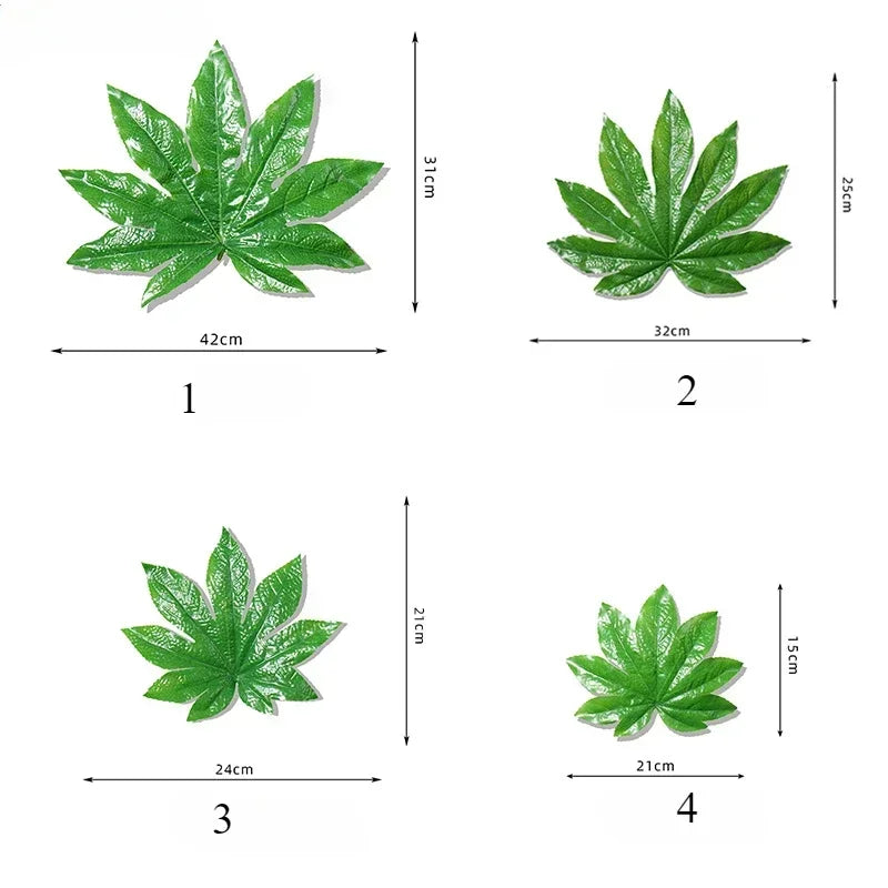 feuilles artificielles vertes plante décoration extérieure pièces plastique naturellement stylées chambre