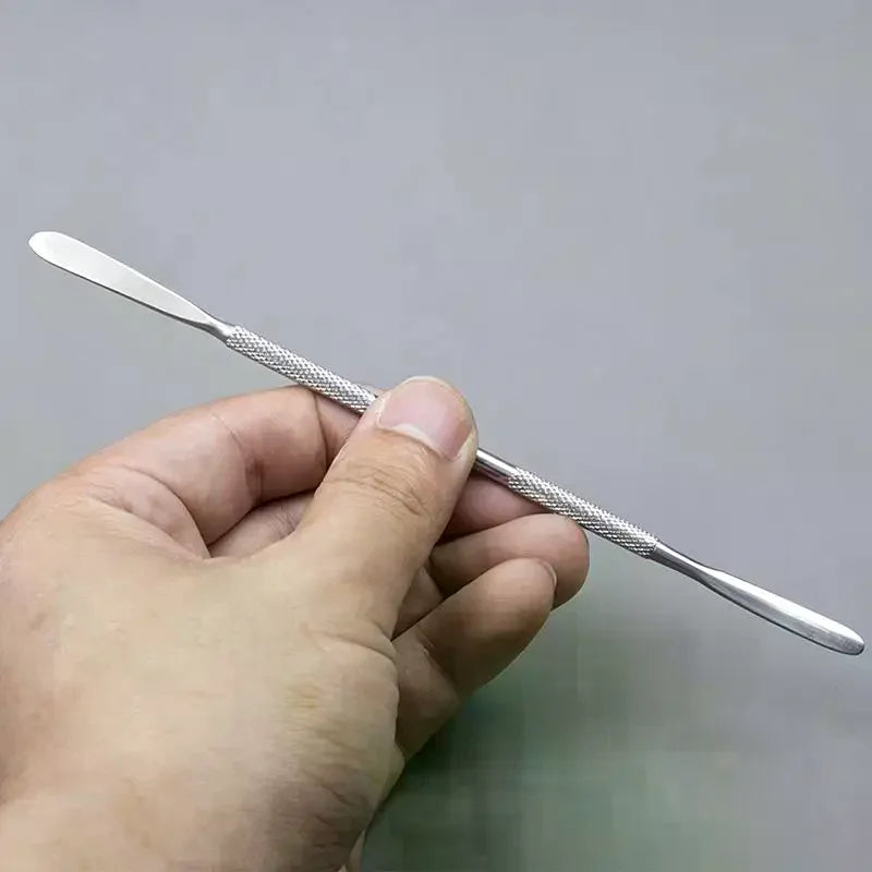 outils manucure argentés classiques biseautés modelage détaillage professionnel sculpteur DIY