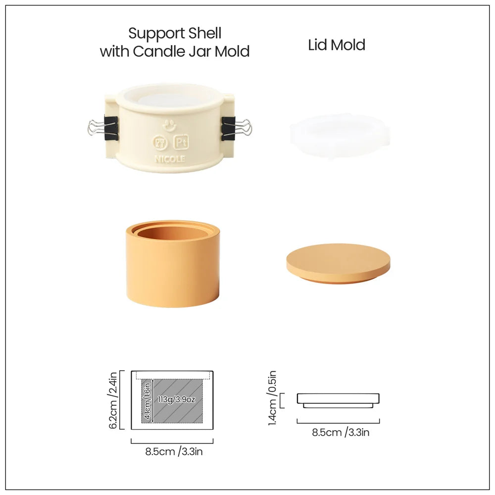 moule silicone bougie pot décoration maison flexible non adhésif facile nettoyage durable