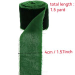 ruban velours vert foncé texture veloutée double face 4cm largeur décoration mariage emballage cadeau