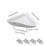 étagère salle bain blanc adhésive imperméable abs moderne porte serviettes triangulaire