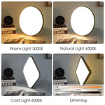 Plafonnier LED noir 30W éclairage chambre