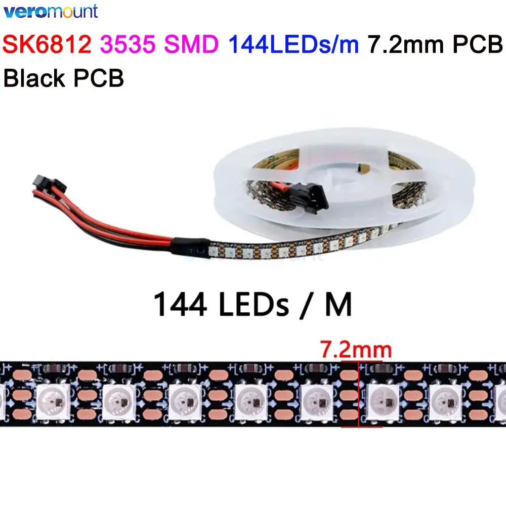 ruban led flexible smd multicolore 60leds 144leds adhésif moderne full magic color