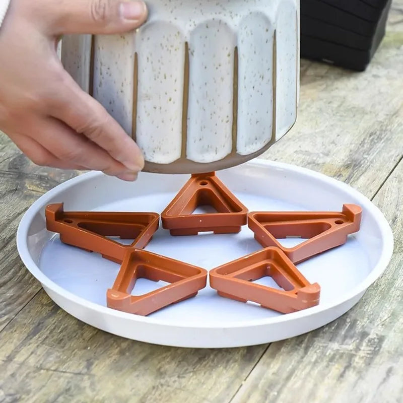 supports pot fleurs adhésifs modernes orange 20 pièces triangle plat invisible extérieur
