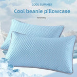 coussin rafraîchissant respirant coton polyester maternité bleu gris moderne points geometrie
