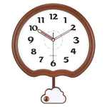 horloge murale nuage marron blanc vintage pendule decoratif minimaliste analogique