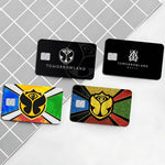 protection carte bancaire sticker logo tomorrowland music noir moderne minimaliste