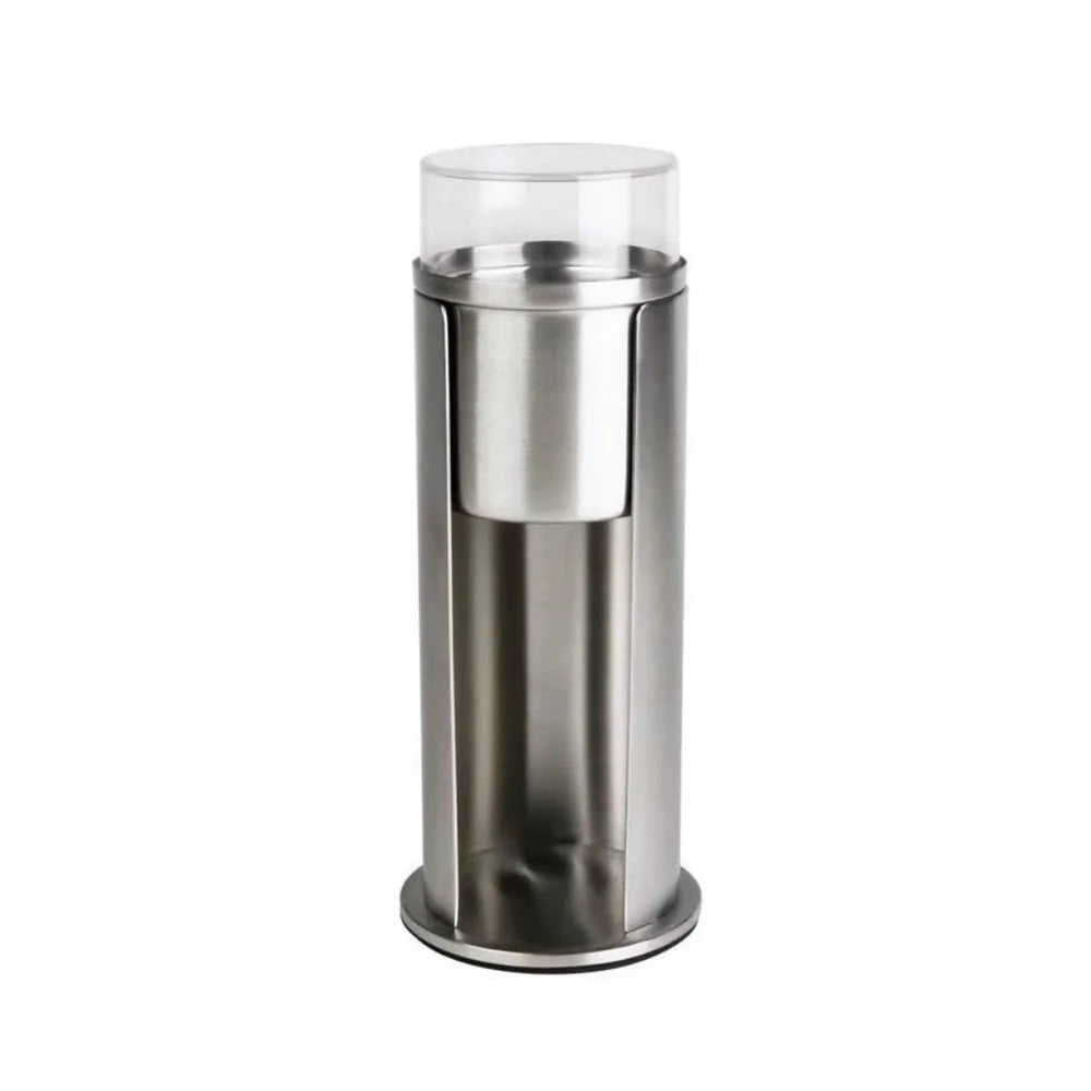 boîte rangement salle bain argentée moderne transparente coton tiges tampons réutilisable minimaliste efficace rangement