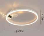 lampe moderne papillon décoratif blanc doré couleur variée interrupteur bouton led