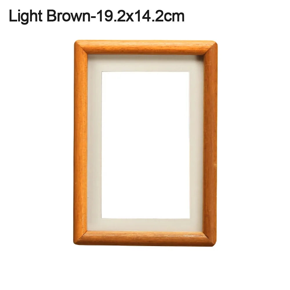 cadres photo bois moderne 10x10 16.6x11.6 19.2x14.2 21.7x16.7 marron minimaliste
