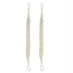corde tressée boho chic anneaux rideau polonais beige clair rustique accessoires décoration intérieure tissage