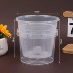 pots plante transparents modernes grille drainage auto absorption d'eau 10cm 12cm 15cm