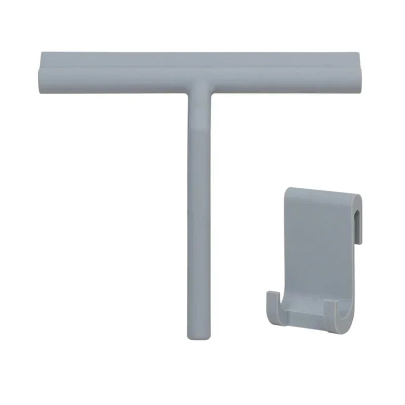 nettoyant vitre poignée longue brosse plate caoutchouc noir gris clips moderne minimaliste