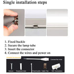 lampe led hexagonale blanc moderne clips vis tube expansion boucle ruban adhésif connecteurs 180