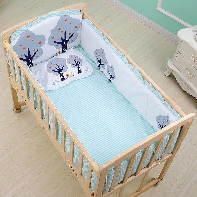 ensemble literie bébé animaux compagnie motifs doux coton polychrome protections matelas draps