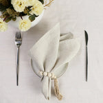 serviettes lin naturel beige clair orange blanc gris rose pâle tissu doux classique rustique