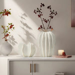 vases modernes noir blanc rayures dorées opaques terrarium décoration maison fleurs table
