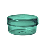boîtes rangement verre transparentes modernes couleurs vert orange jaune rose clips papier respectueux environnement