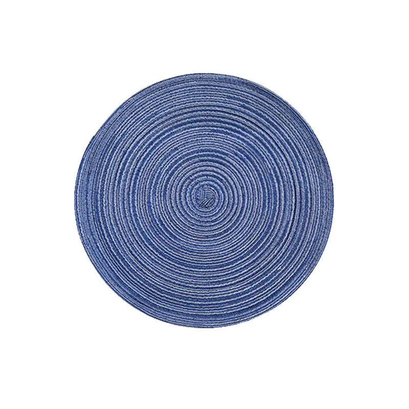 serviettes table tissées spirales moderne beige vert bleu marine rustique