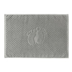 tapis bain coton absorbant motif pieds moderne vert clair gris bleu clair