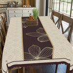 nappe table imperméable fleurs dorées motifs géométriques classique printemps étéextérieur maison