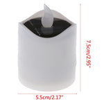 bougie led solaire blanche sans motif contemporaine 5.5cm 7.5cm decoration extérieure vacances led yellow