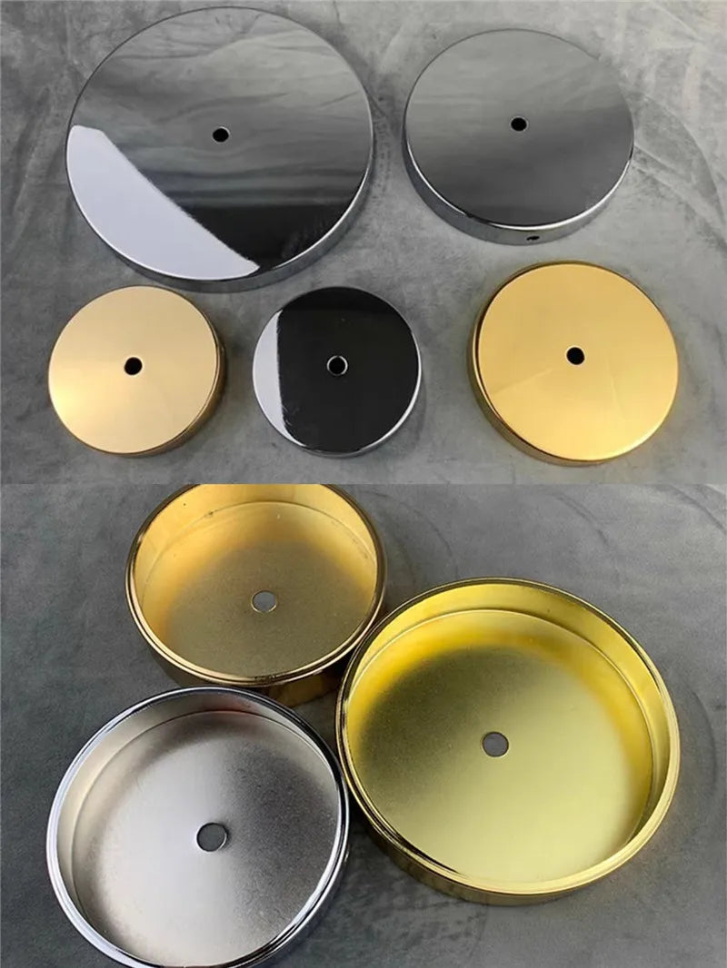 disques métalliques or clair or chrome modernes 10cm 12cm 15cm 16cm 18cm 20cm