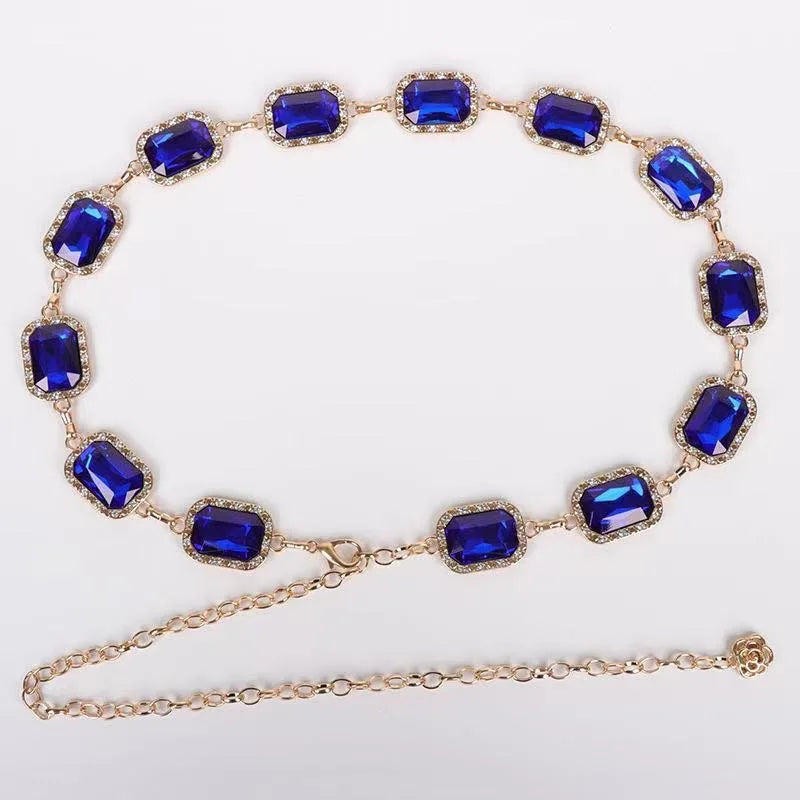 bracelet métal strass rouge vert marron noir bleu clair classique élégantSizeMode boucle
