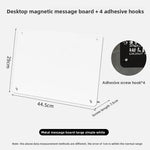 tableau magnétique blanc noir moderne magnets papier stylo documents
