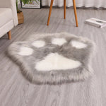 tapis fourrure paws noir blanc gris rose moderne lavable machine doux