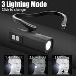 lampe frontale led rechargeable étanche mode moderne bande détachable noir 10w haut moyen bas