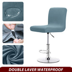 housse chaise haute tissu imperméable élasthanne polyester moderne gris uni ajustable