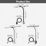 lampe led double tête réglable mode continu moderne blanc noir