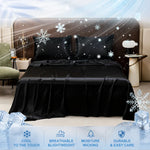 drap plat lit satin brillant effet soie glacée respirant été moderne élégant