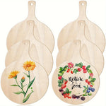 planches découper bois naturel floral moderne pièces fromage charcuterie festive